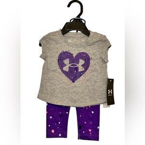 Under Armour MOD GRAY 3/6 Month Matching Outfit Set